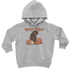 Punch Stay Kind Macaque Toddler Hoodie Or Infant Fleece Romper Heather Grey