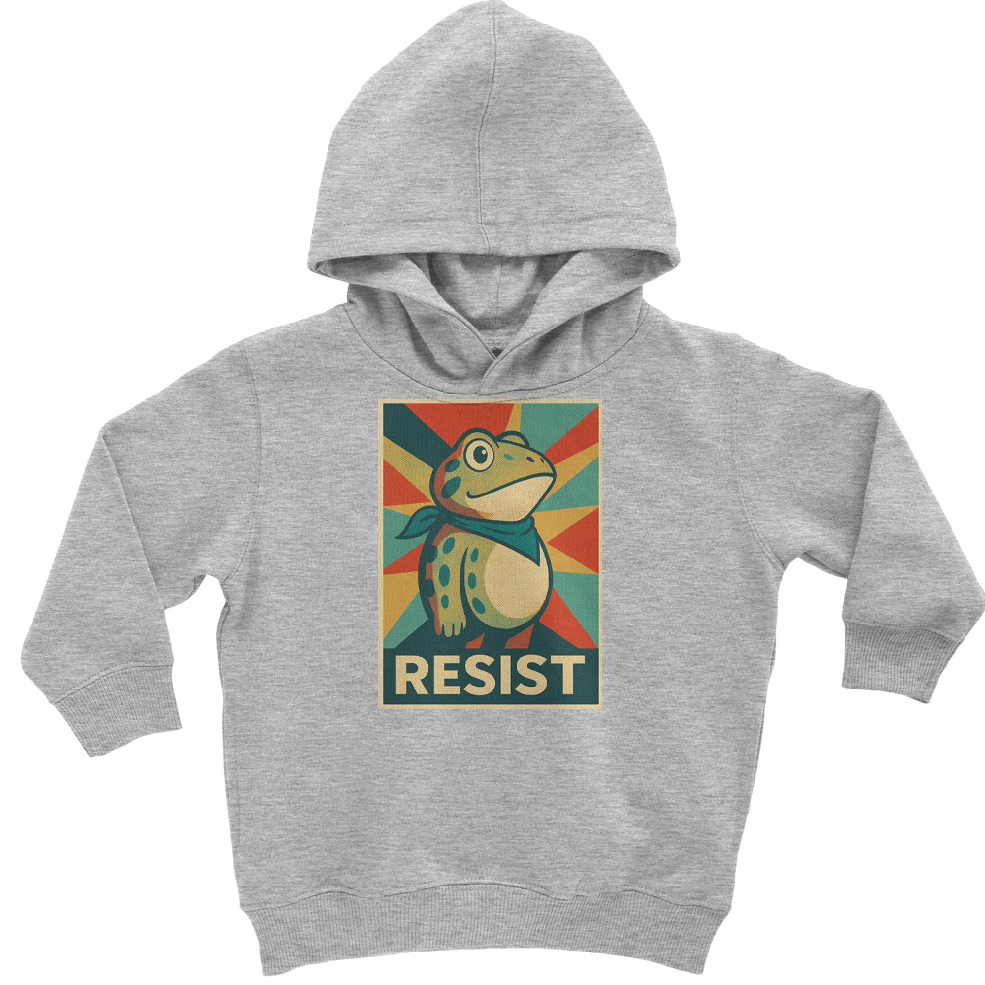 Resist Portland Protest Frog Toddler Hoodie Or Infant Fleece Romper Heather Grey