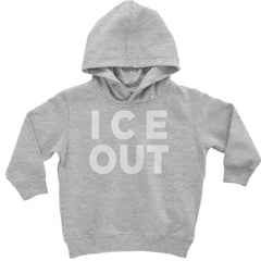 Ice Out Protest Toddler Hoodie Or Infant Fleece Romper Heather Grey