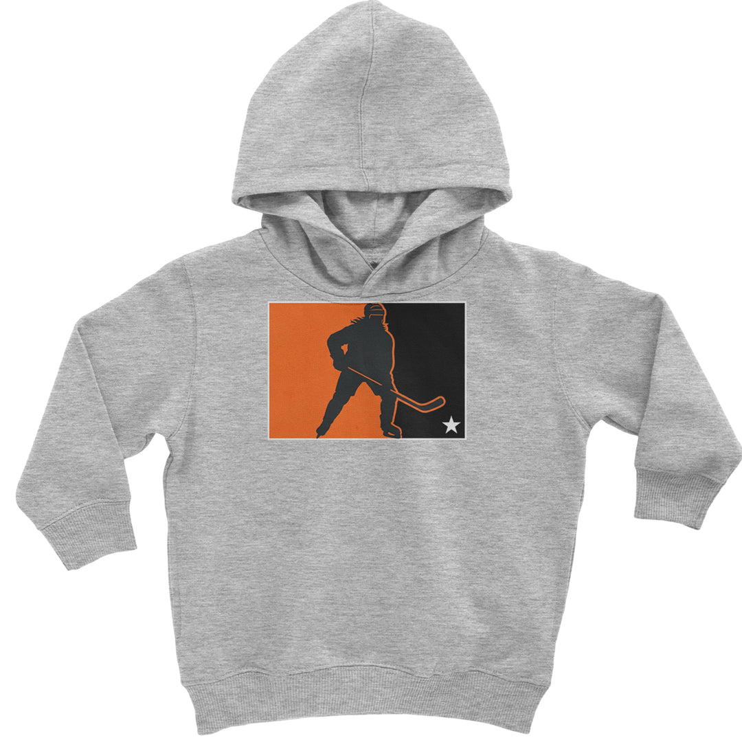 Hockey Enforcer Retro Vintage Toddler Hoodie Or Infant Fleece Romper Heather Grey