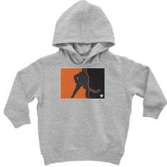 Hockey Enforcer Retro Vintage Toddler Hoodie Or Infant Fleece Romper Heather Grey