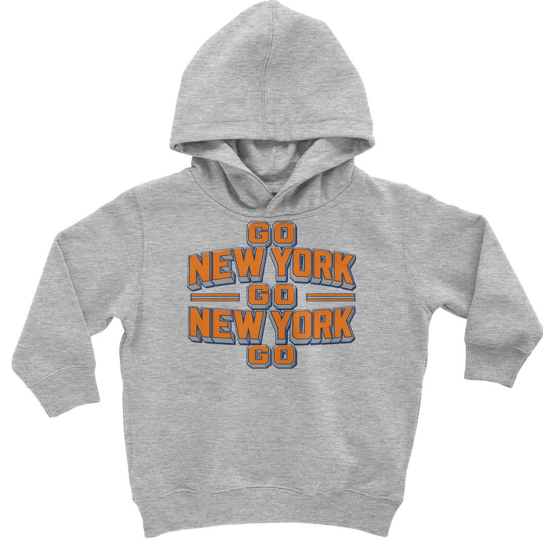 Go New York Go Basketball Toddler Hoodie Or Infant Fleece Romper Heather Grey
