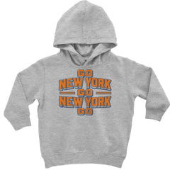 Go New York Go Basketball Toddler Hoodie Or Infant Fleece Romper Heather Grey