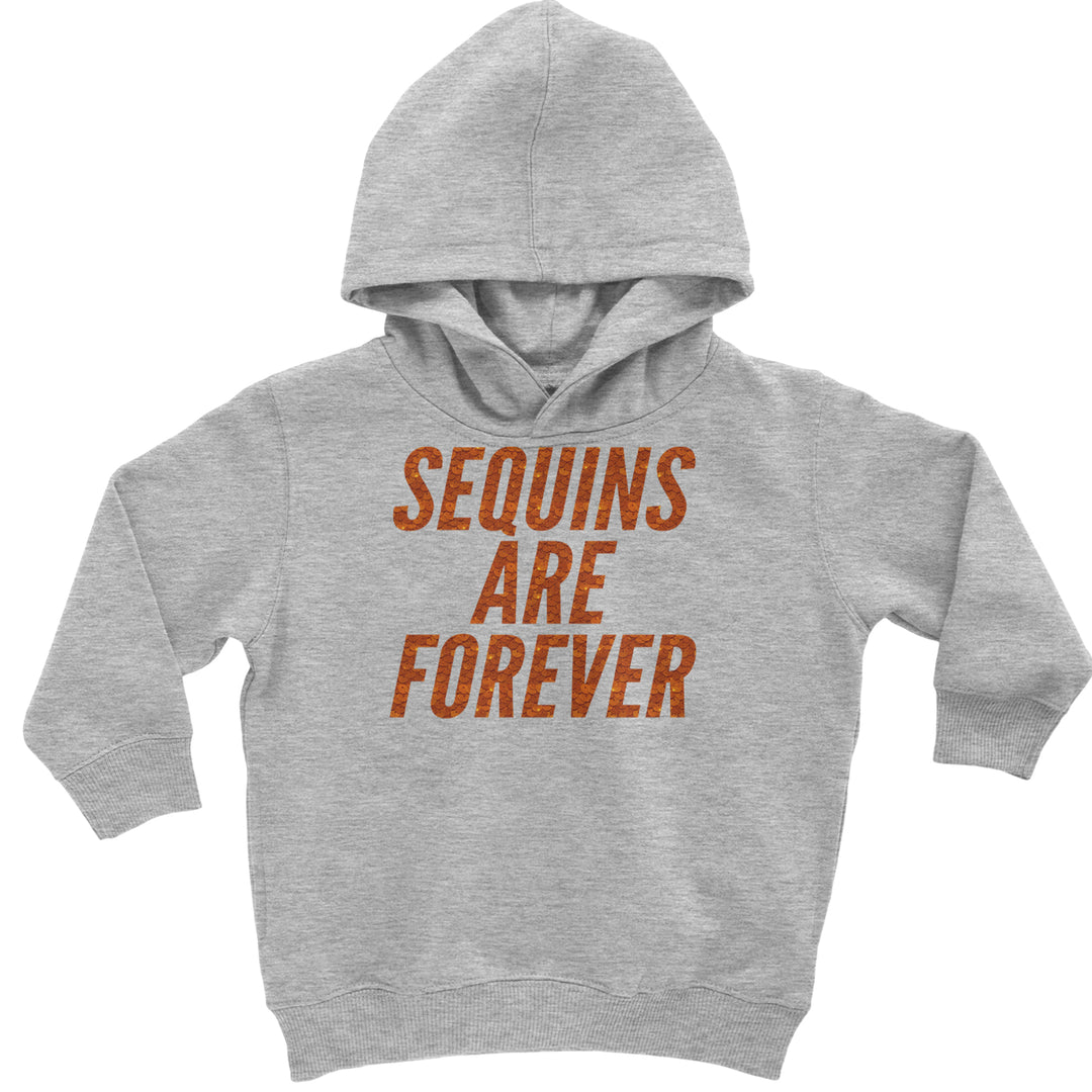 Sequins Are Forever Retro Glam Toddler Hoodie Or Infant Fleece Romper Heather Grey