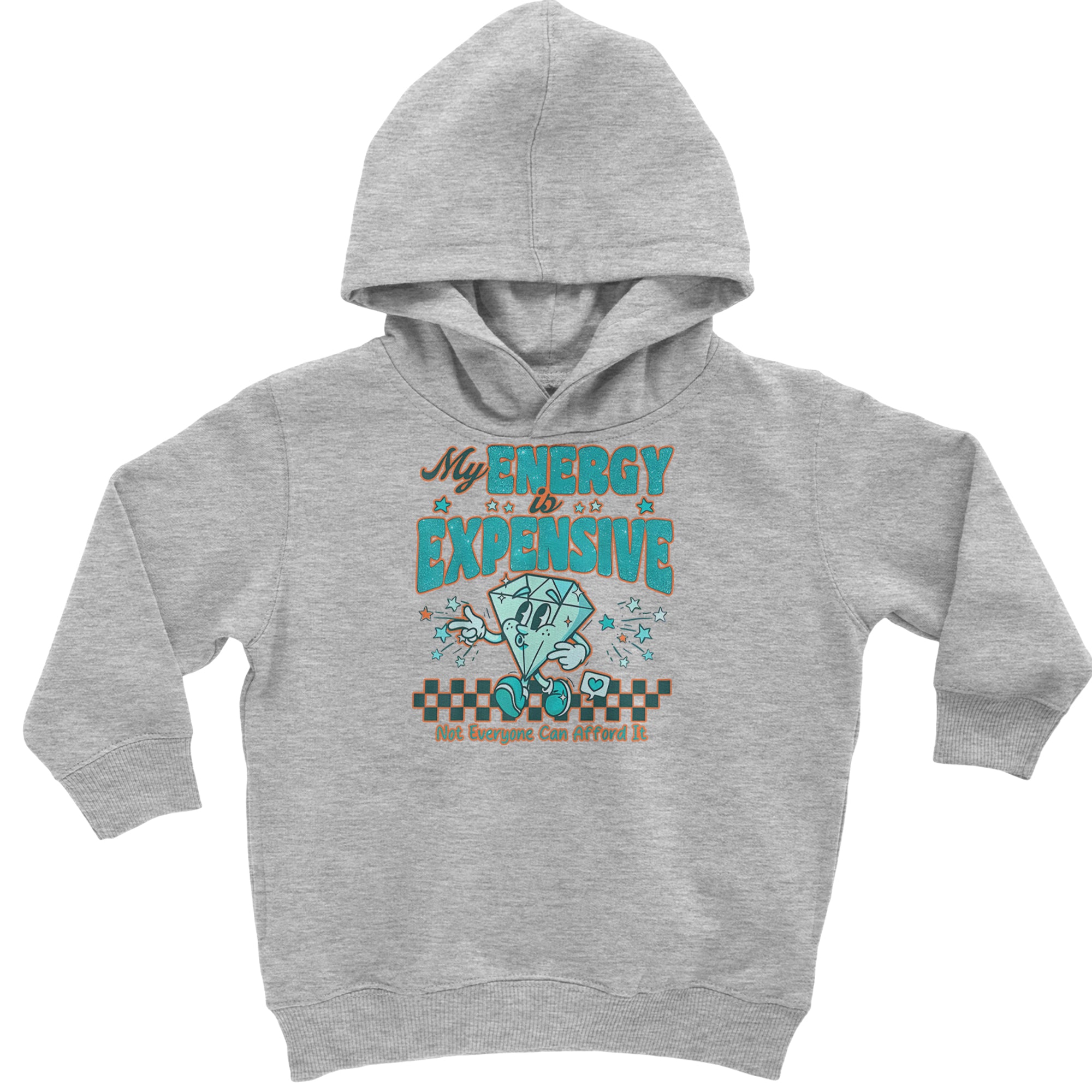 Diamond My Energy Is Expensive Toddler Hoodie Or Infant Fleece Romper Heather Grey