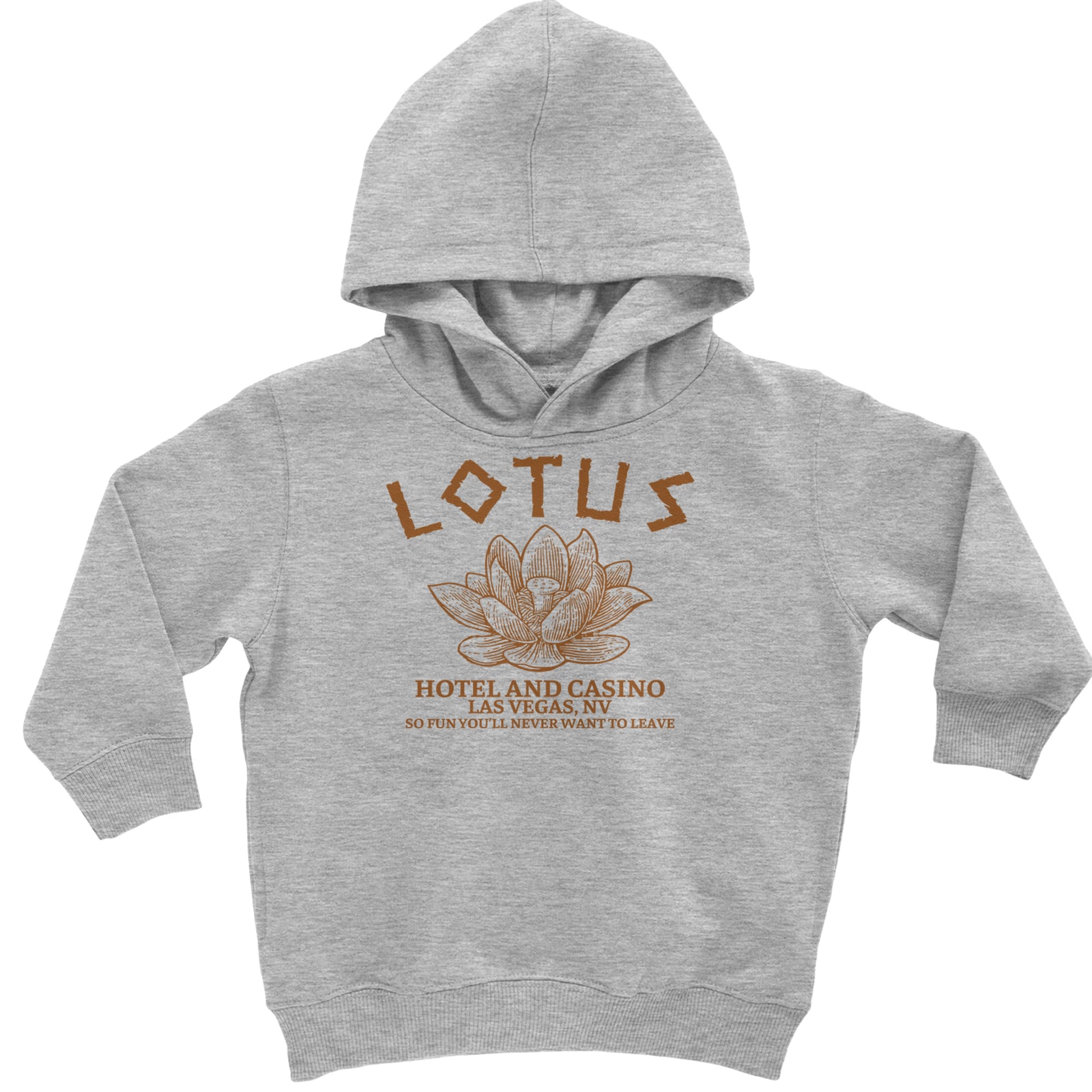 Lotus Hotel and Casino Toddler Hoodie Or Infant Fleece Romper Heather Grey
