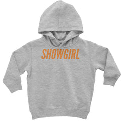 Showgirl Orange Glitter Toddler Hoodie Or Infant Fleece Romper Heather Grey