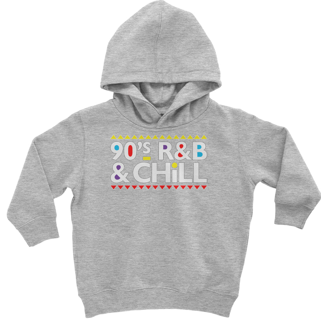 90s R&B and Chill Retro Throwback Toddler Hoodie Or Infant Fleece Romper Heather Grey
