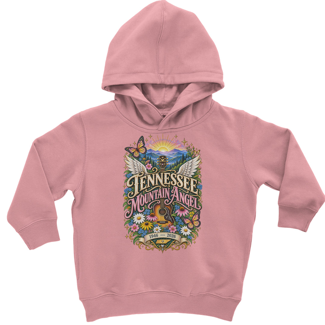Tennessee Mountain Angel Wings Dolly Toddler Hoodie Or Infant Fleece Romper Mauve