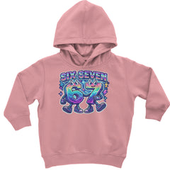 Six Seven 67 Retro Pixel Buddies Toddler Hoodie Or Infant Fleece Romper Mauve