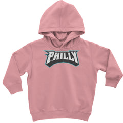 Philly Bold Block Throwback Toddler Hoodie Or Infant Fleece Romper Mauve