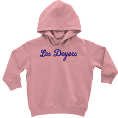 Los Doyers LA Baseball Toddler Hoodie Or Infant Fleece Romper Mauve