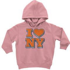 New York City Pride Heart Toddler Hoodie Or Infant Fleece Romper Mauve