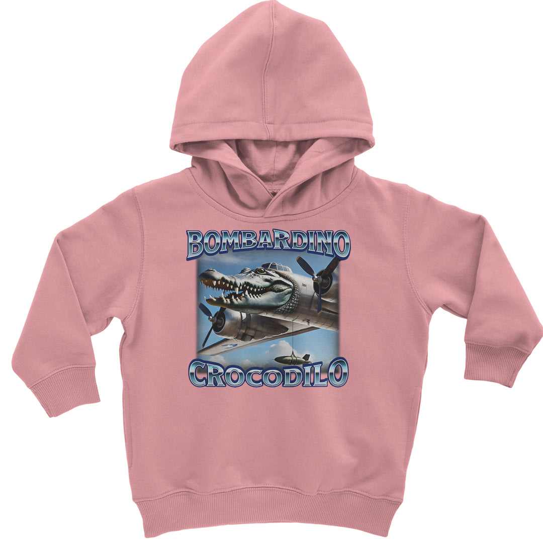 Bombardino Crocodilo Brainrot Toddler Hoodie Or Infant Fleece Romper Mauve