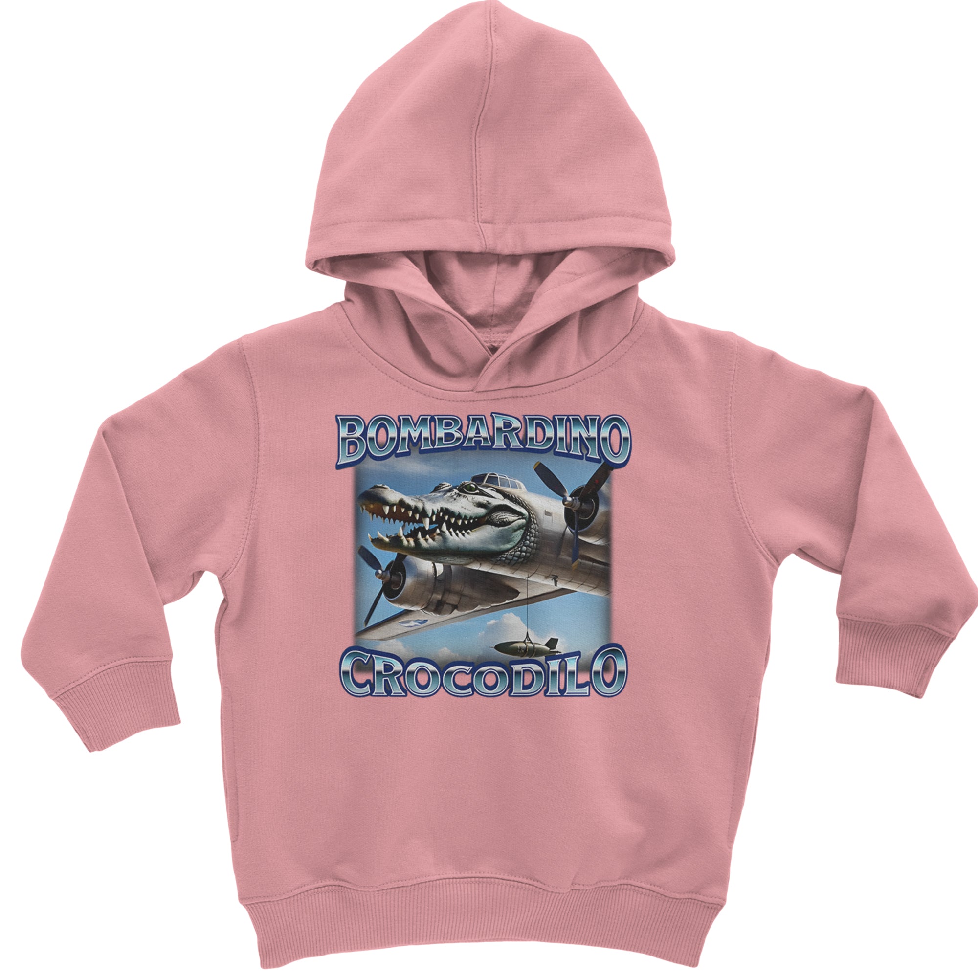 Bombardino Crocodilo Brainrot Toddler Hoodie Or Infant Fleece Romper Mauve