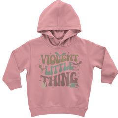 Violent Little Thing Dragon graphic on Toddler Hoodie and Baby Fleece Onesie in Mauve
