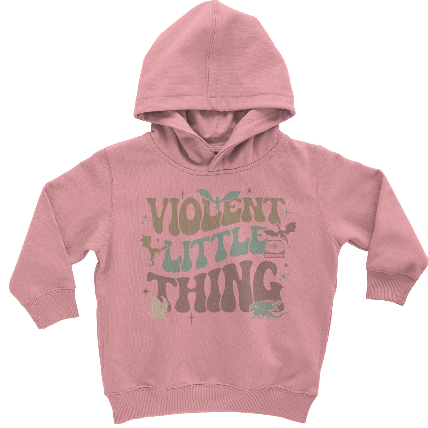 Violent Little Thing Dragon Toddler Hoodie Or Infant Fleece Romper Mauve