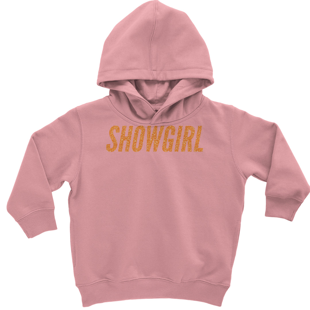 Showgirl Orange Glitter Toddler Hoodie Or Infant Fleece Romper Mauve