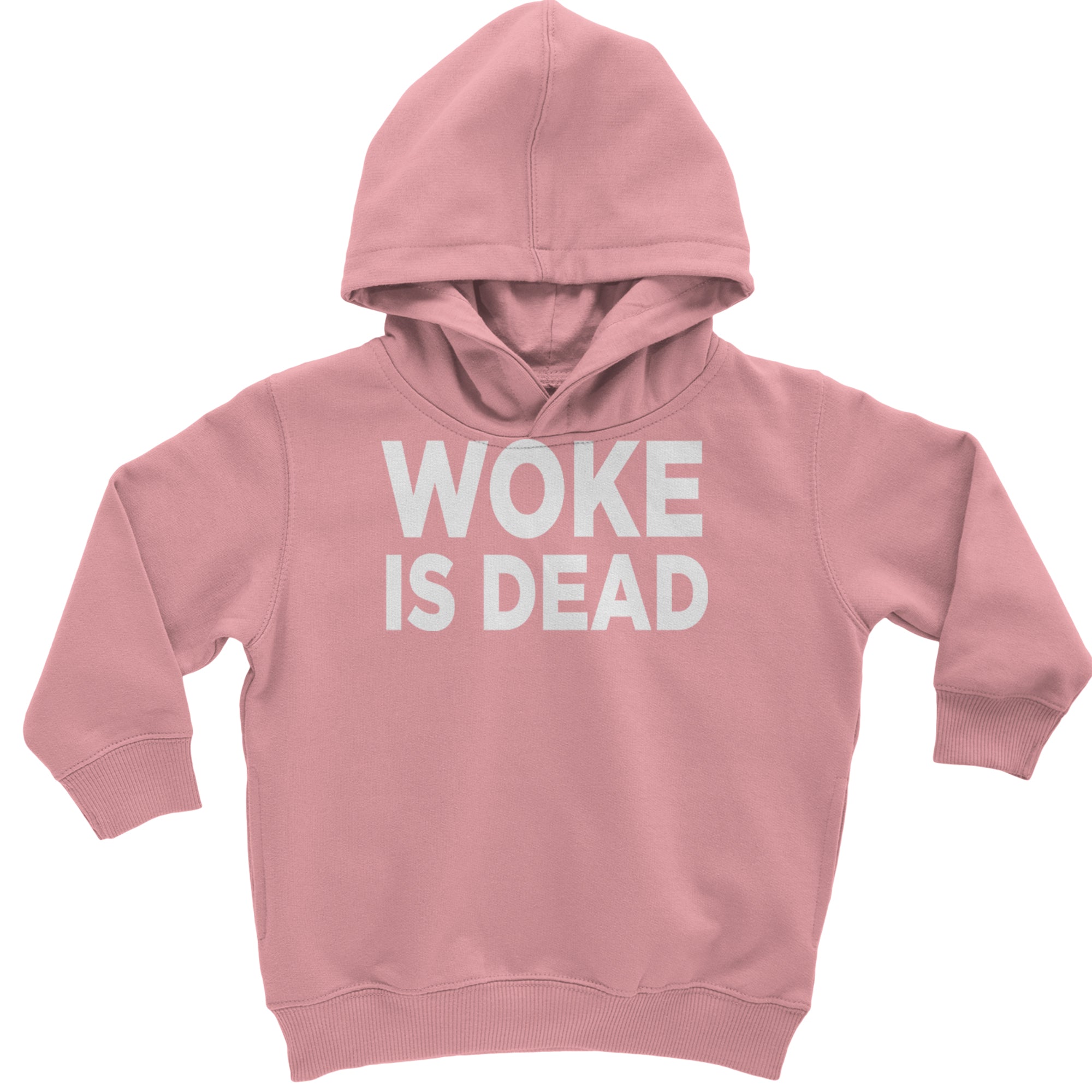 Woke Is Dead Satire Toddler Hoodie Or Infant Fleece Romper Mauve