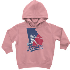 Atlanta Georgia Batter Up Toddler Hoodie Or Infant Fleece Romper Mauve
