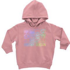 Spooky Season Horror Icons Halloween Toddler Hoodie Or Infant Fleece Romper Mauve