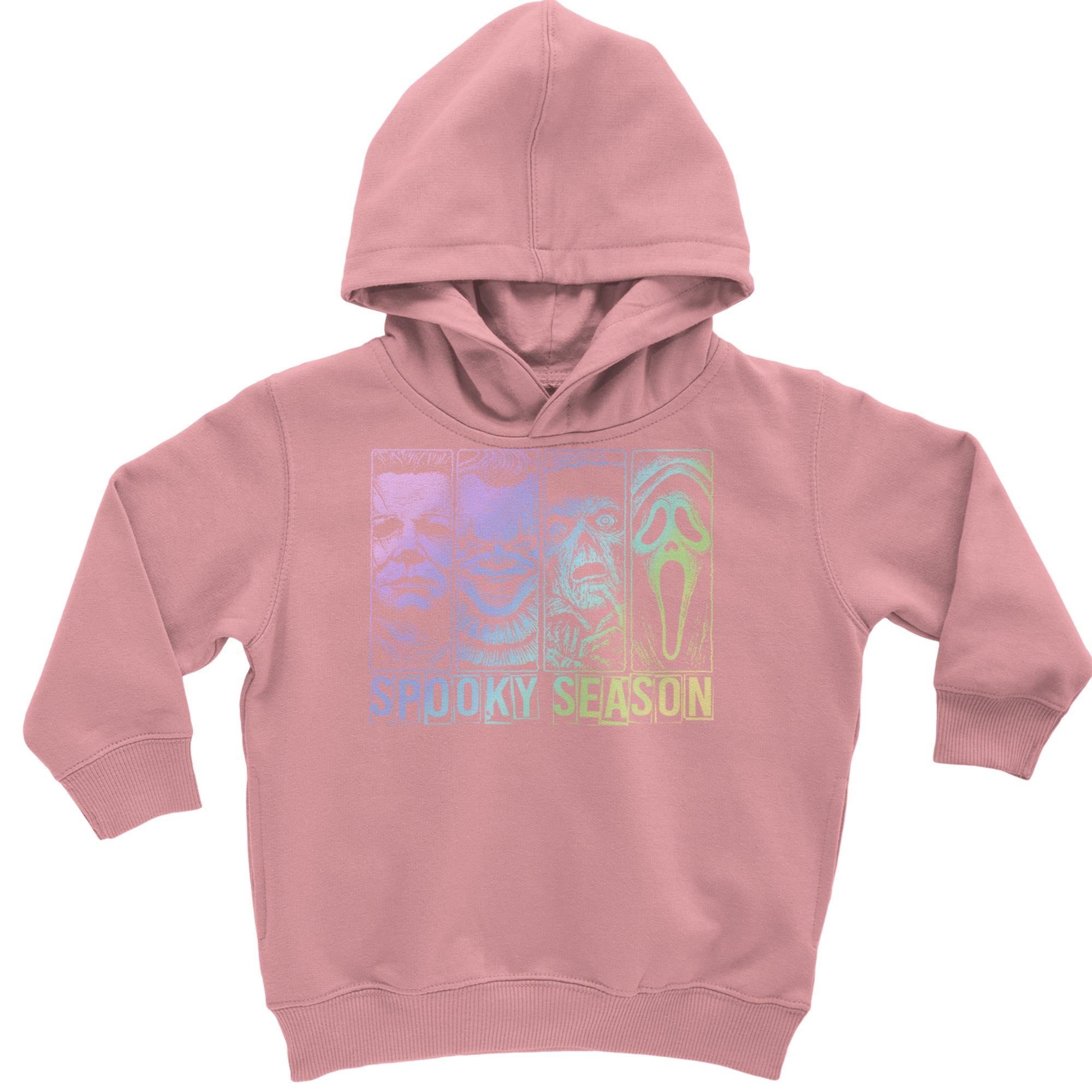 Spooky Season Horror Icons Halloween Toddler Hoodie Or Infant Fleece Romper Mauve