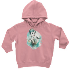 Mrs. Herpburn Iconic Watercolors Toddler Hoodie Or Infant Fleece Romper Mauve