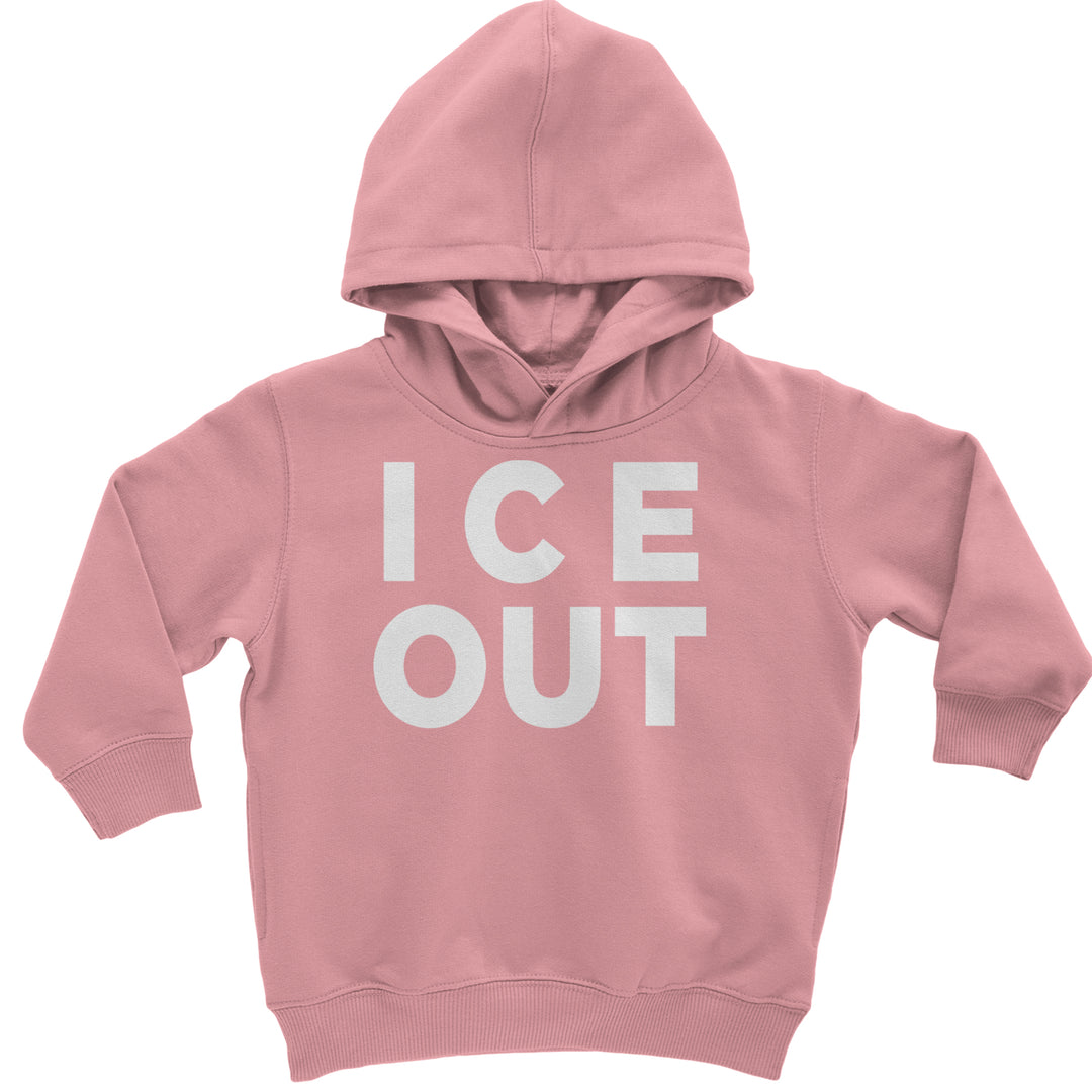 Ice Out Protest Toddler Hoodie Or Infant Fleece Romper Mauve