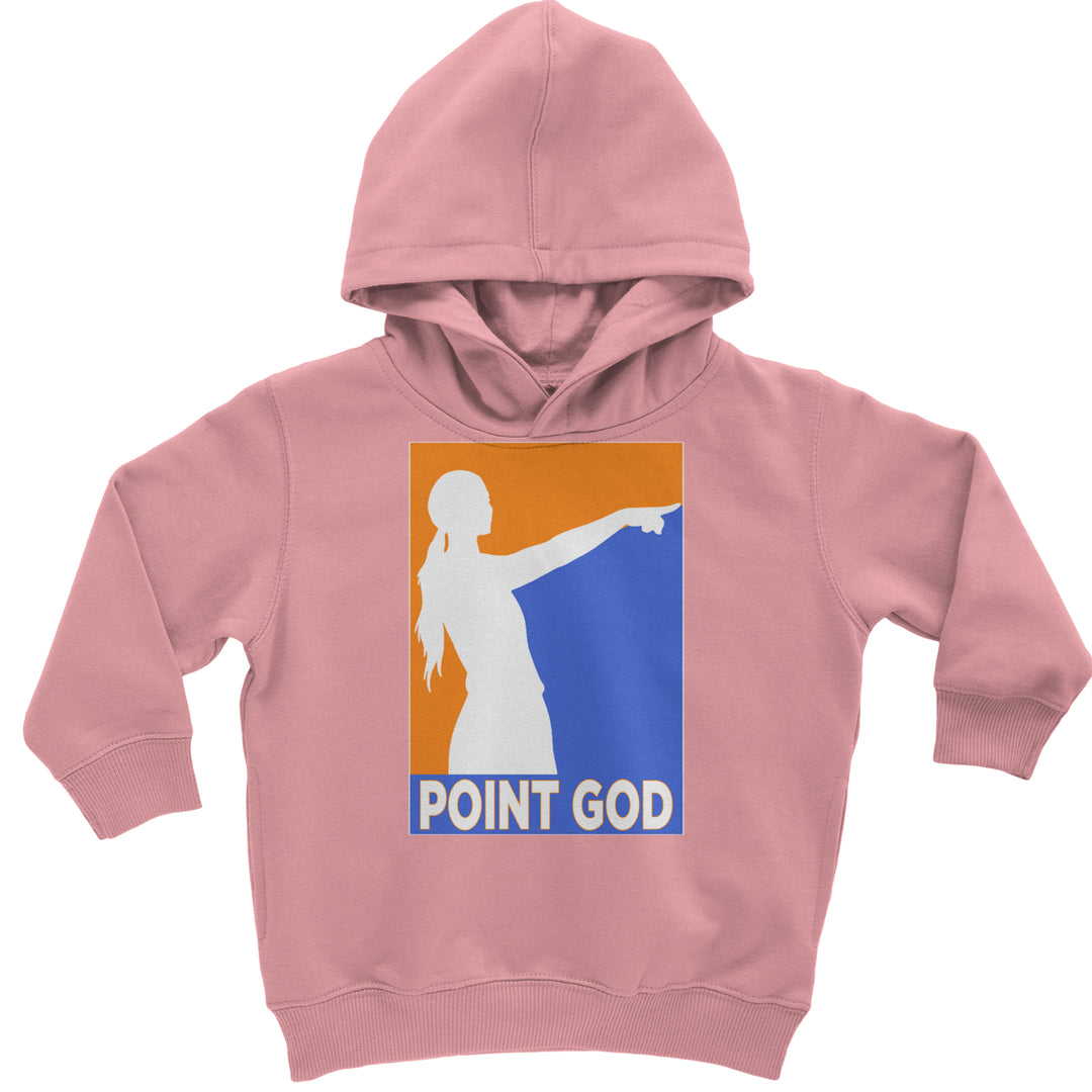 Point God Cunningham Basketball Pointing Meme  Toddler Hoodie Or Infant Fleece Romper Mauve