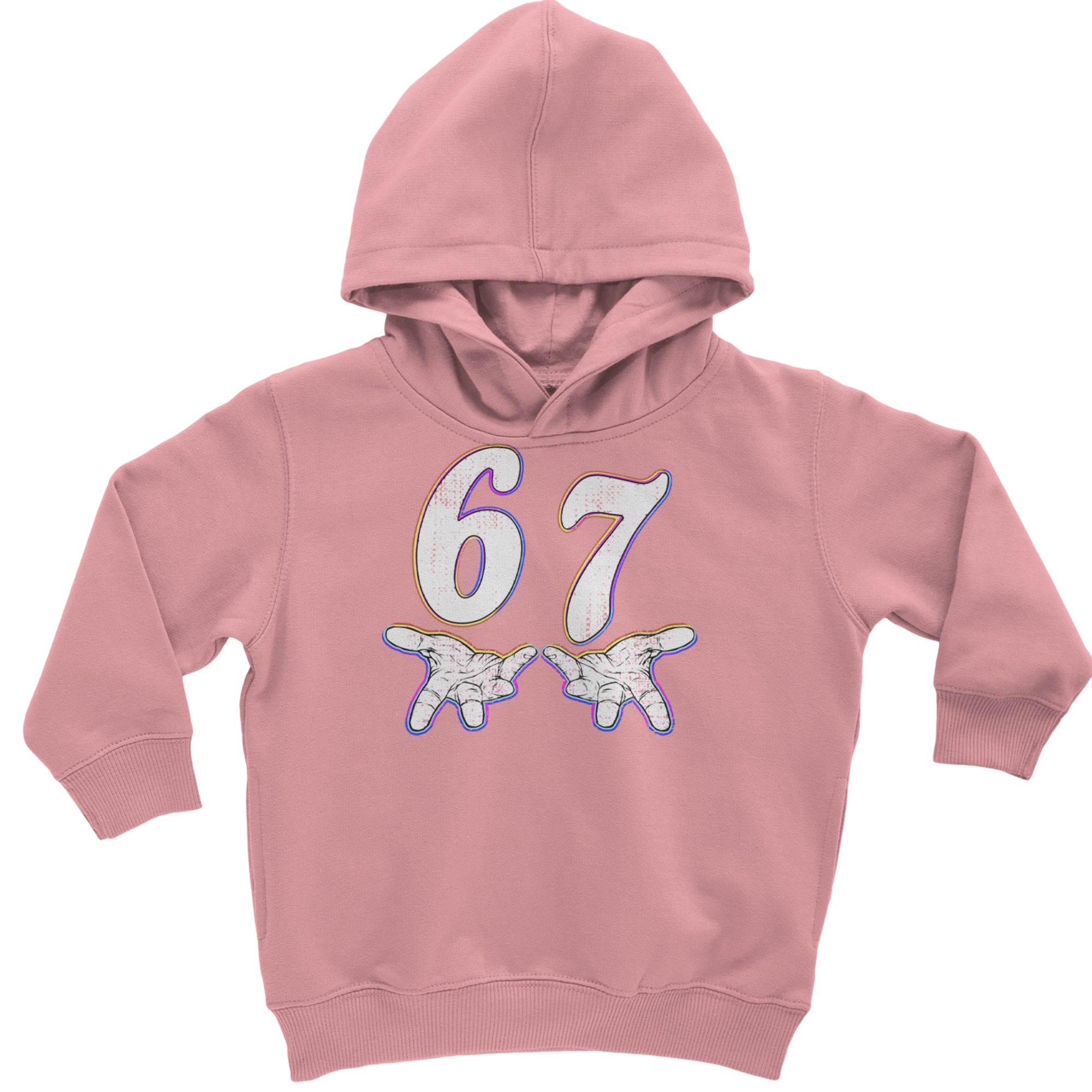 67 Hands Meme Viral Drill Toddler Hoodie Or Infant Fleece Romper Mauve