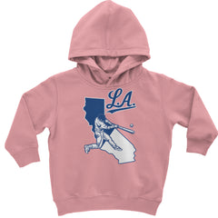 Los Angeles Baseball Batter Up Toddler Hoodie Or Infant Fleece Romper Mauve