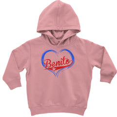 Benito Heart Puerto Rico Toddler Hoodie Or Infant Fleece Romper Mauve