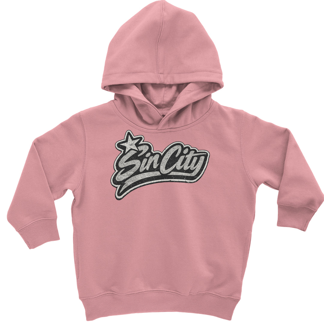 Sin City Vegas Retro Vintage Toddler Hoodie Or Infant Fleece Romper Mauve