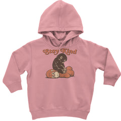 Punch Stay Kind Macaque Toddler Hoodie Or Infant Fleece Romper Mauve