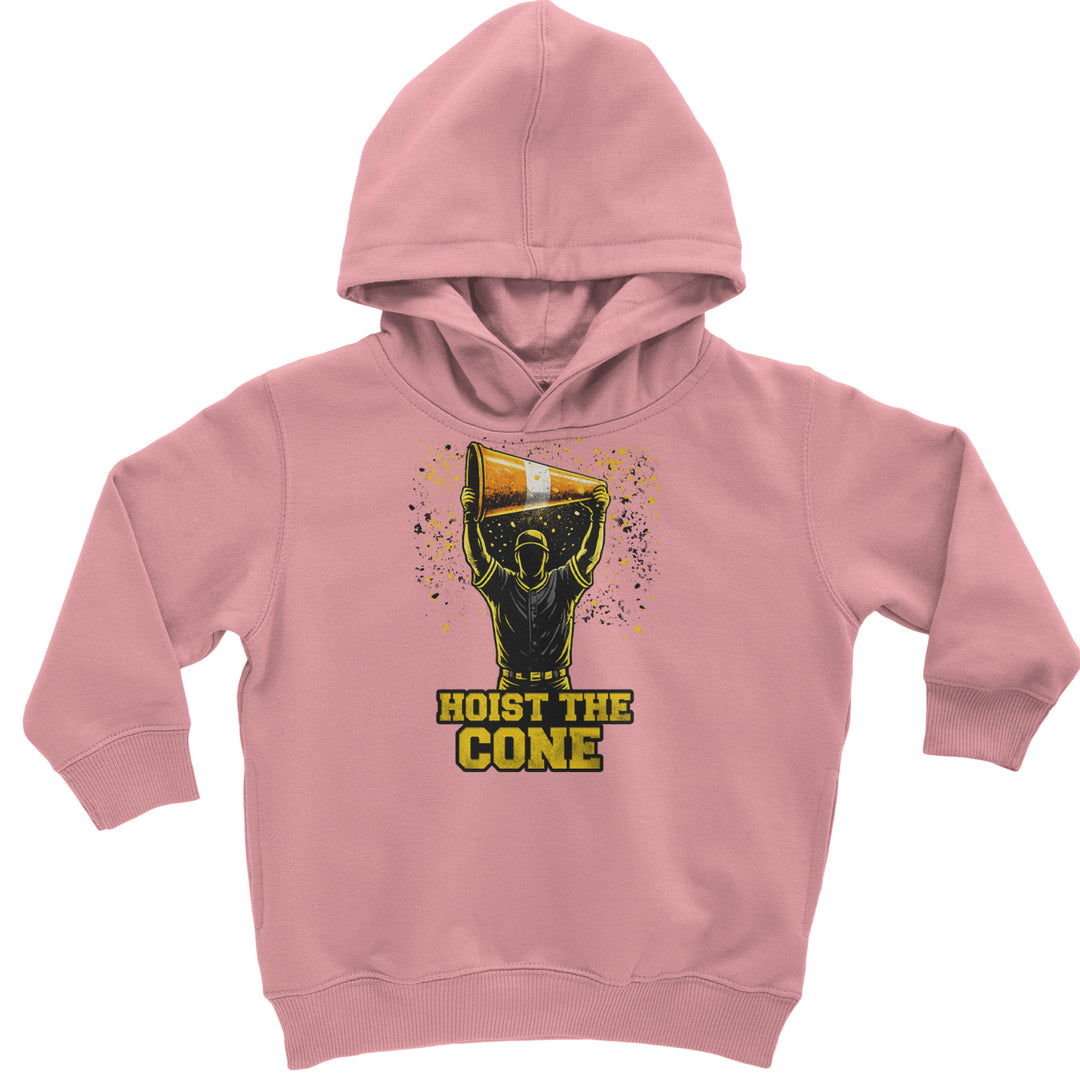 Hoist The Cone Pittsburgh Pride Toddler Hoodie Or Infant Fleece Romper Mauve