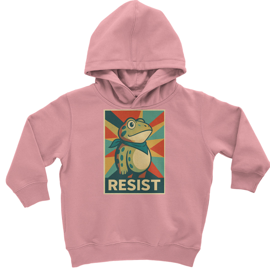 Resist Portland Protest Frog Toddler Hoodie Or Infant Fleece Romper Mauve