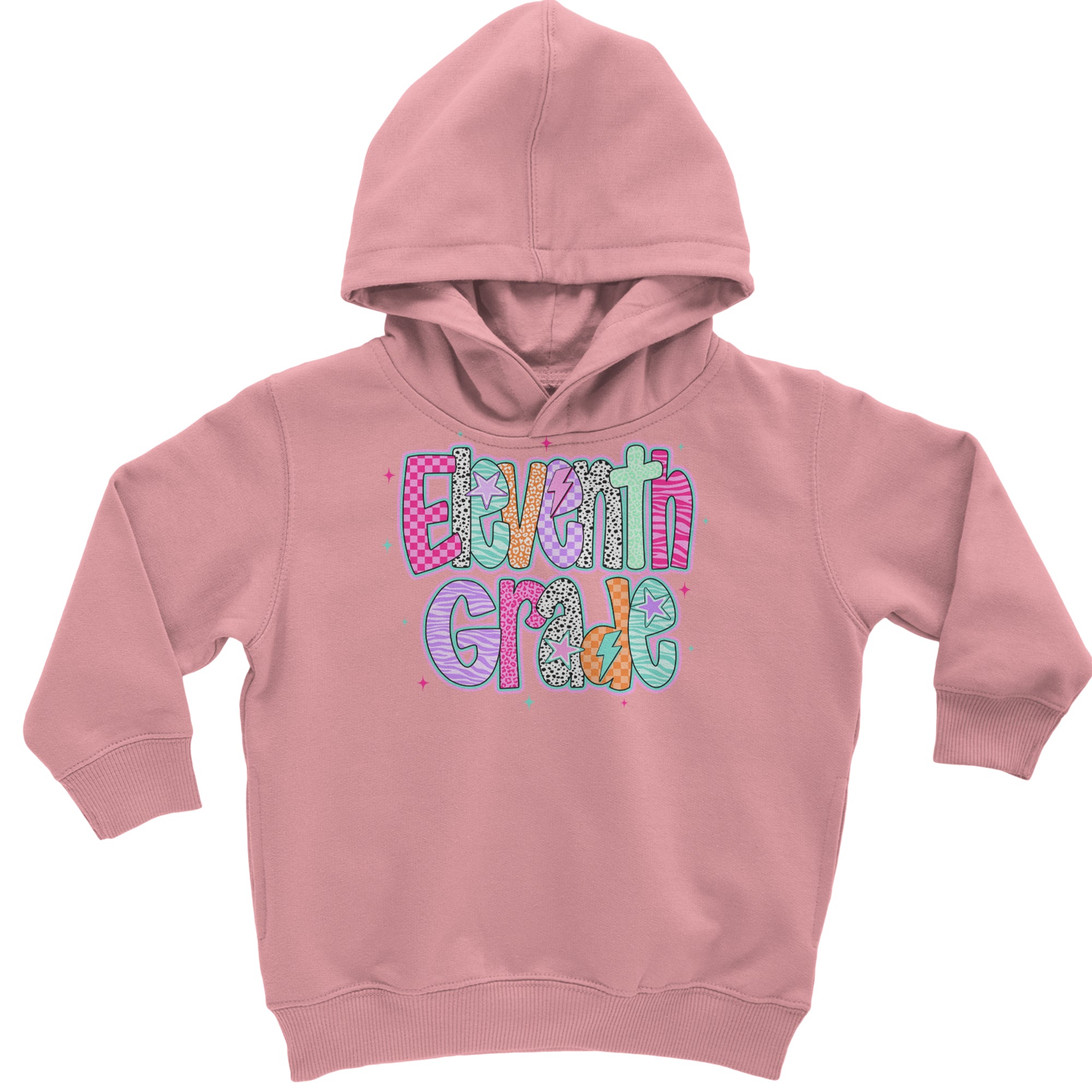 Eleventh Grade Extra Colorful Back to School Toddler Hoodie Or Infant Fleece Romper Mauve