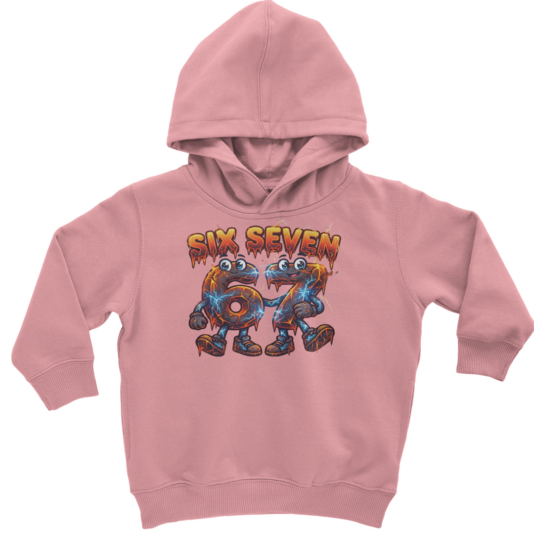 67 Lava Lightning Six Seven Meme Toddler Hoodie Or Infant Fleece Romper Mauve