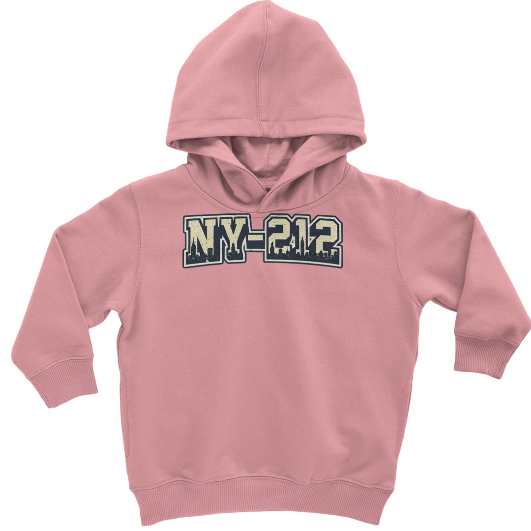 New York City 212 Area Code Skyline  Toddler Hoodie Or Infant Fleece Romper Mauve
