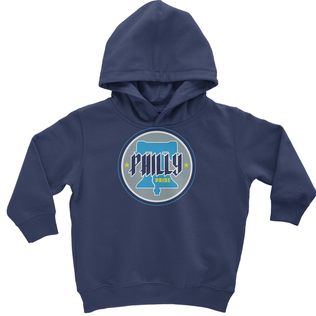 Philly Pride Liberty Bell Toddler Hoodie Or Infant Fleece Romper Navy Blue