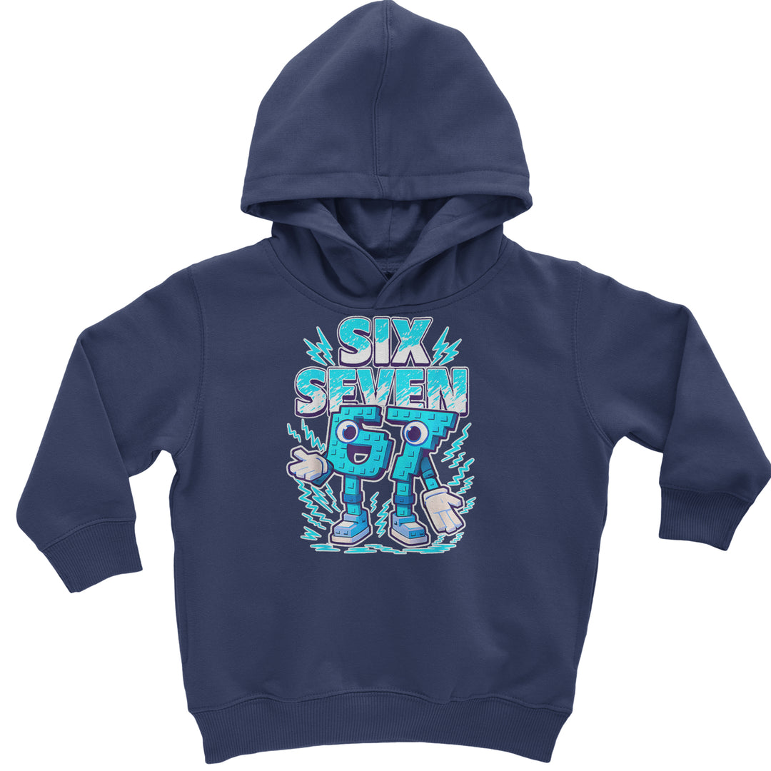 67 Brainrot Meme Slang Toddler Hoodie Or Infant Fleece Romper Navy Blue
