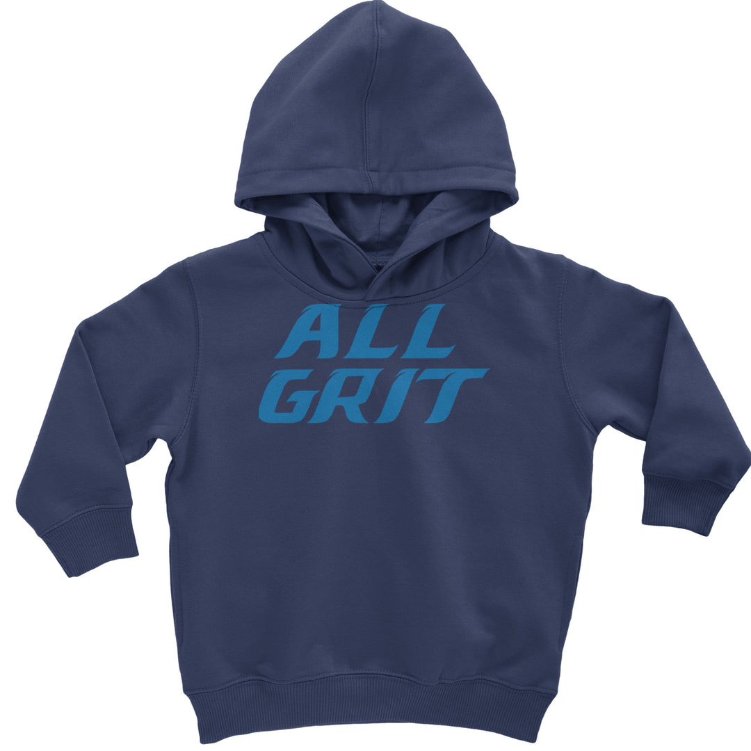 All Grit Detroit Football Toddler Hoodie Or Infant Fleece Romper Navy Blue