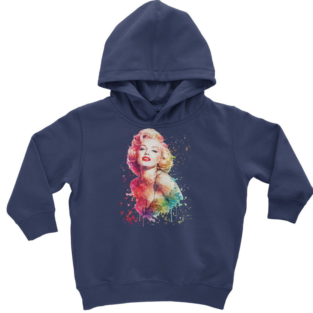 Mrs. Monroe Watercolors Bombshell Toddler Hoodie Or Infant Fleece Romper Navy Blue
