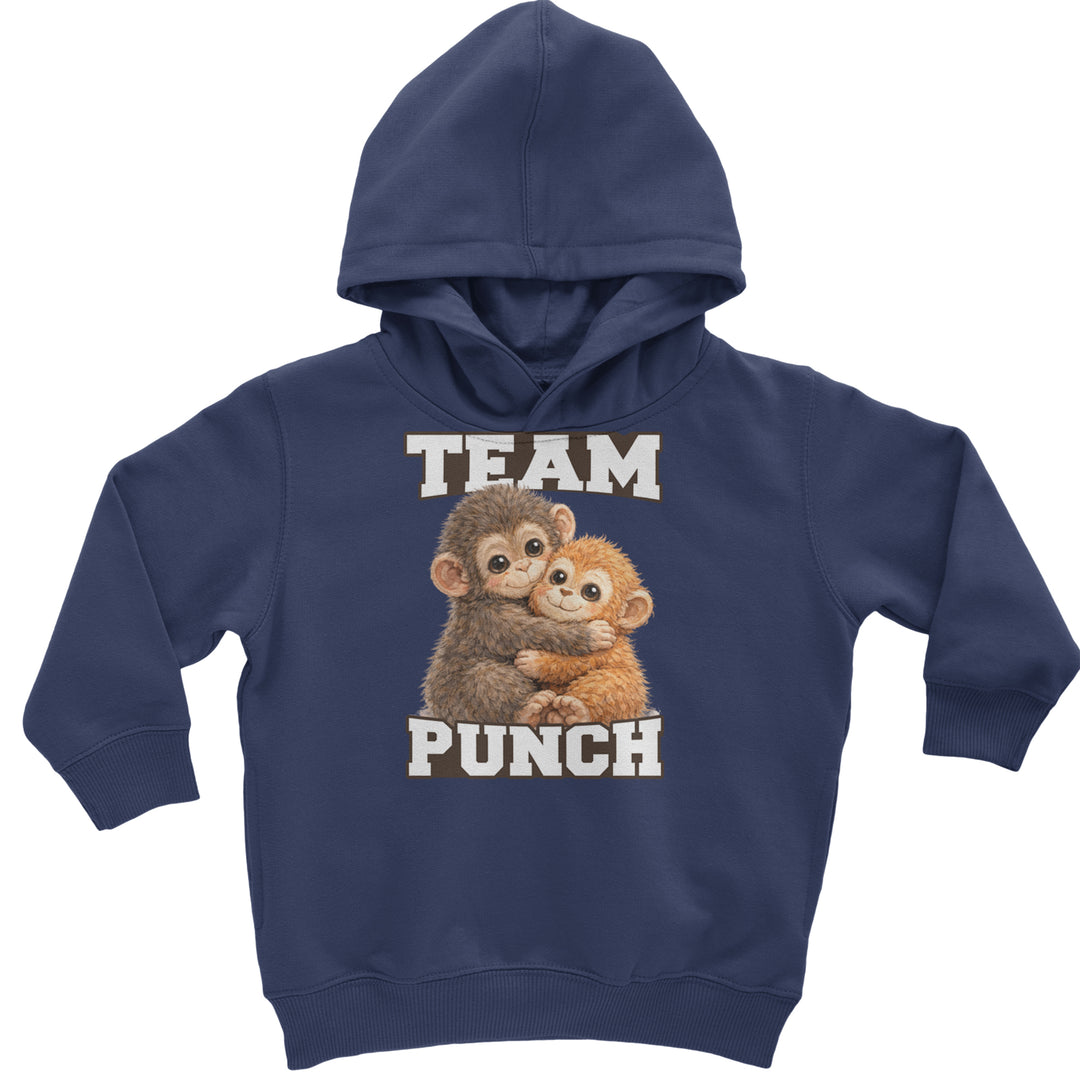 Team Punch Panchi-kun Monkey Toddler Hoodie Or Infant Fleece Romper Navy Blue