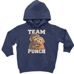Team Punch Panchi-kun Monkey Toddler Hoodie Or Infant Fleece Romper Navy Blue