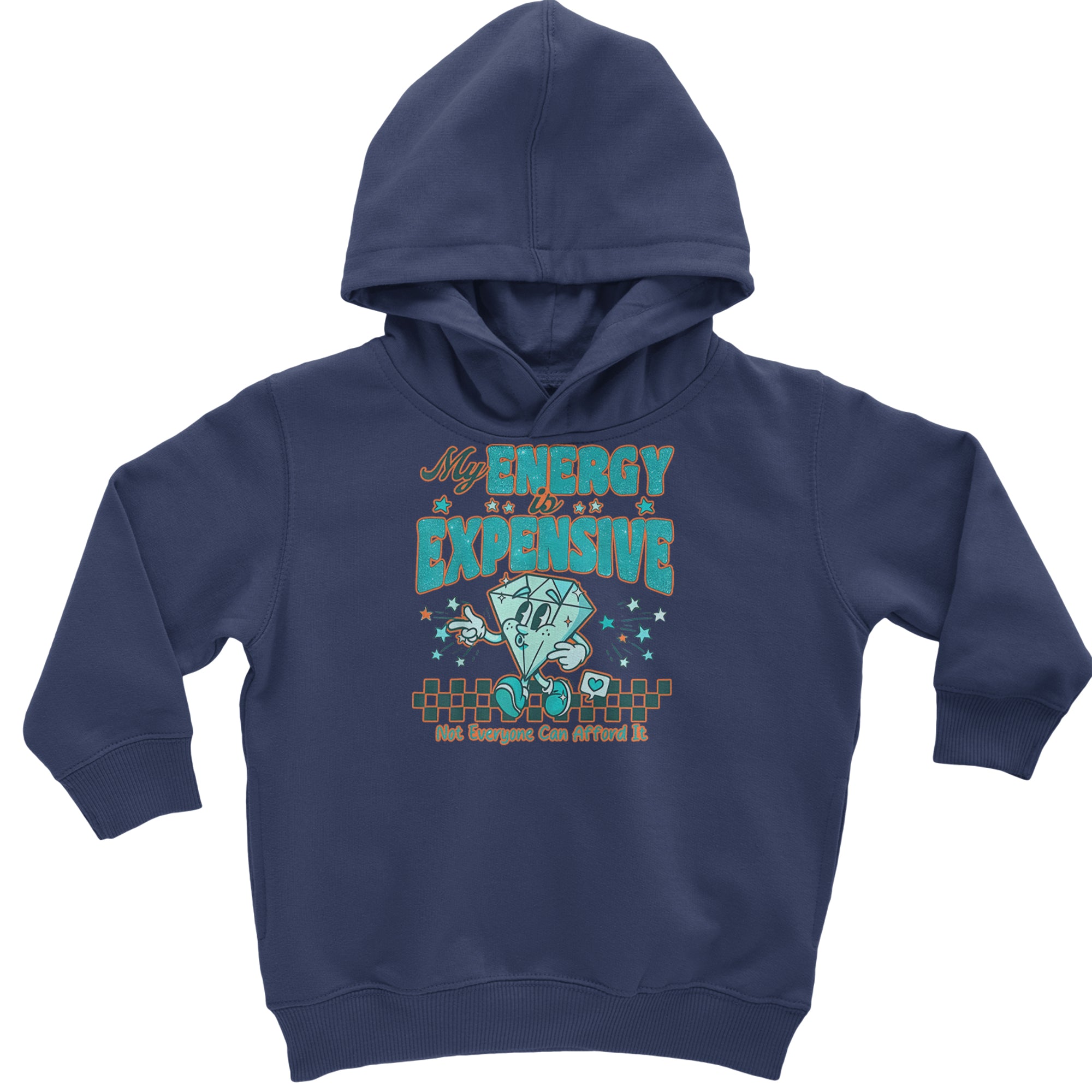 Diamond My Energy Is Expensive Toddler Hoodie Or Infant Fleece Romper Black