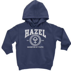 Hazel Daughter of Pluto Roman Gold Toddler Hoodie Or Infant Fleece Romper Navy Blue