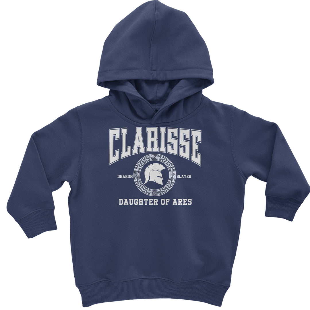 Clarisse Daughter of Ares Battle Ready Toddler Hoodie Or Infant Fleece Romper Navy Blue