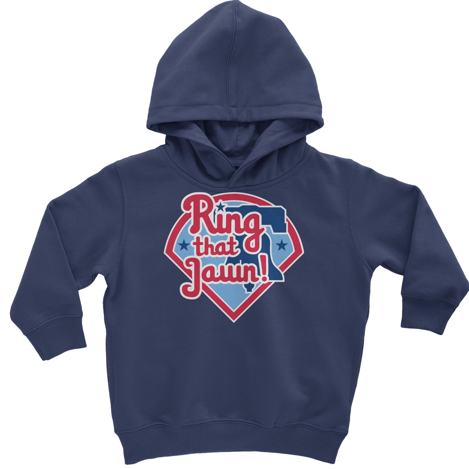 Ring That Jawn Philly Baseball Toddler Hoodie Or Infant Fleece Romper Navy Blue