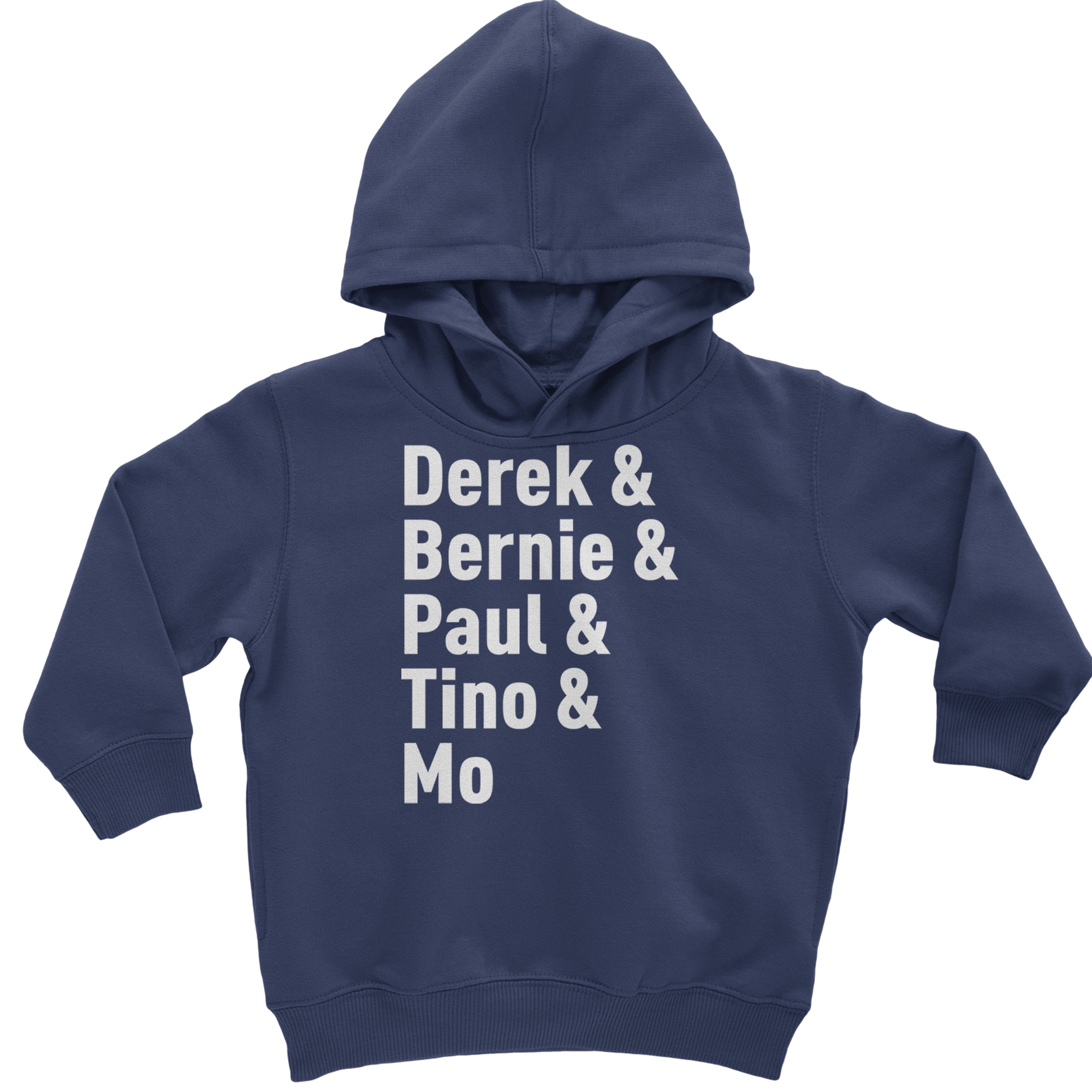 Derek & Bernie & Paul & Tino & Mo Toddler Hoodie Or Infant Fleece Romper Navy Blue